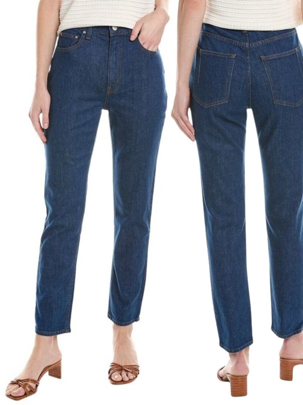 DEREK LAM 10 CROSBY Eden High Rise Slim Cropped Jean Size 26 Made In USA